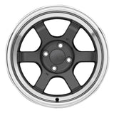 9six9 15x8 et20 / 4x100 /  cb73.1 9six9 SIX-1 Deep 15" 4x100 Carbon Grey / Machined Lip 9001D-1580-20-400-DGRML