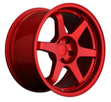 9six9 15x8 et20 / 4x100 /  cb73.1 9six9 SIX-1 Deep 15" 4x100 Candy Apple Red 9001D-1580-20-400-RED
