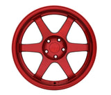 9six9 15x8 et20 / 4x100 /  cb73.1 9six9 SIX-1 Deep 15" 4x100 Candy Apple Red 9001D-1580-20-400-RED