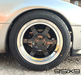 9six9 15x8 et20 / 4x100 /  cb73.1 9six9 SIX-1 Deep 15" 4x100 Carbon Grey / Machined Lip 9001D-1580-20-400-DGRML