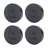 Titan 7 58mm Flat Center Cap Set of 4 (Wicked Black)
