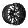 XD Wheels XD858 Tension 20" 5x127 Gloss Black Milled - 20x10 et-18 / 5x127 / cb71.5 (41.9 lbs)