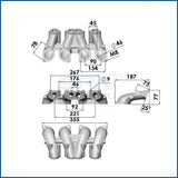 VW MKI MKII GTI 1.8L 2.0L 8v SOHC dual downdraft intake manifold - Black + 0-30 PSI Fuel pressure regulator + Bracket by SPA Performance CMBTIN1BC040134
