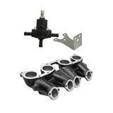 VW MKI MKII GTI 1.8L 2.0L 8v SOHC dual downdraft intake manifold - Black + 0-30 PSI Fuel pressure regulator + Bracket by SPA Performance CMBTIN1BC040134