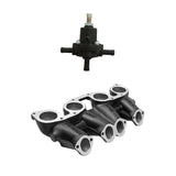 VW MKI MKII GTI 1.8L 2.0L 8v SOHC dual downdraft intake manifold - Black + 0-30 PSI Fuel pressure regulator + Bracket by SPA Performance CMBTIN1BC040134