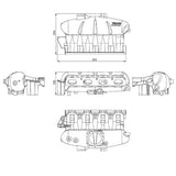 VW AUDI 2.0T FSI / 2.0 TSI aluminum intake manifold - NEW VERSION! + Cylinder Head Gasket, 82.5mm Bore, Without Valvelift by SPA Performance CMBTINW01040