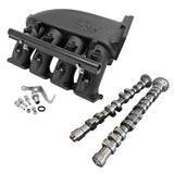 SPA Performance Cast Aluminum Black Intake Manifold for Transverse Engines w/ 4 Injectors Fuel Rail Kit & +252/260 High Performance Camshaft Set(Right Side OEM Throttle) - VW/Audi / 1.8T by SPA Performance CMBTIN1BW110138