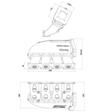 SPA Performance Cast Aluminum Black Intake Manifold for Transverse Engines w/ 8 Injectors Fuel Rail Kit (Left Side OEM Throttle) - VW/Audi / 1.8T by SPA Performance TINW0503B