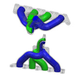 TWIN SCROLL TOP MOUNT TMA06 TURBO KIT + FRONT MOUNT INTERCOOLER VW 1.8 20V TRANSVERSAL, BLUE HOSES, TURBO NOT INCLUDED by SPA Performance KTA06T301