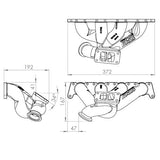 VW B5 T3 top mount turbo twin scroll manifold wastegate "i" + 252 / 260 High Performance Camshaft set by SPA Performance CMBDRTUS026