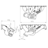 VW B5 T3 top mount turbo twin scroll manifold wastegate V-Band + 252 / 260 High Performance Camshaft set by SPA Performance CMBDRTUS025