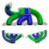 TWIN SCROLL TOP MOUNT TMA16 TURBO KIT + FRONT INTERCOOLER VW 1.8 20V TRANSVERSAL WITHOUT TURBOCHARGER - BLUE HOSE by SPA Performance KTA16T301