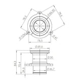 SPA Performance Turbo Muffler Delete & Blow Off Valve Spacer - VW/Audi / Mk7.5 / 8V / Golf / GTI / GLI / Golf R / A3 / S3 by SPA Performance CMBTP4815BVLBOI13