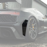 TRE Audi R8 4S Pre-Preg Carbon Fiber Rear Bumper Canards by TRE