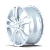 Touren TR22 17" 5x100/5x114.3 Gloss Hyper Silver