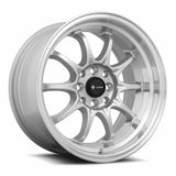 VORS TR3 15" 4x100/4x114.3 Silver Machine Lip by VORS Wheels