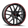 Touren TR60 20" 5x112/5x120 Gloss Black w/ Red Ring - 20x8.5 et40 / 5x112/5x120 / cb74.1
