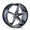 Touren TR70 17" 5x120 Gloss Black Milled - 17x7.5 et40 / 5x120 / cb74.1