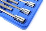 7pc 3/8" Inch Drive Long Ball Head Allen Wrench Hex Bit Impact Socket Set (SAE) by Tuhls TUHLS-0003