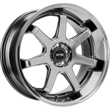 F1R F1R FC7 18" 5x114 Hyper Black w/ Polish Lip