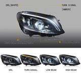 VLAND LED Projector Headlights - Mercedes W205 C-Class by VLAND YAA-BCC-0365A-HALOGEN-LHD-P02