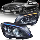 VLAND LED Projector Headlights - Mercedes W205 C-Class by VLAND YAA-BCC-0365A-LED-LHD-P02