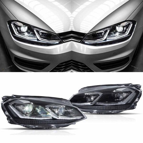 VLAND Full LED Headlights (for Halogen Models) - VW Mk7 Golf by VLAND YHA-G7-8125AS-P02