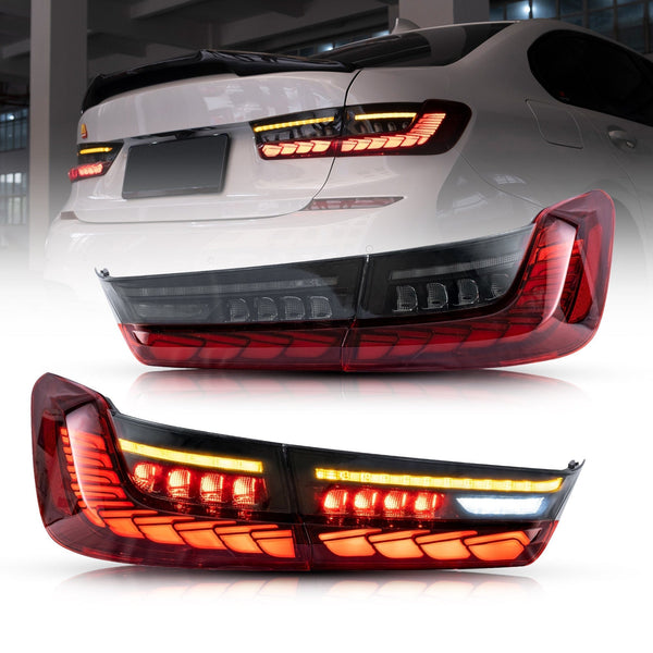 VLAND LED Tail Lights (w/ Sequential Amber Turn Signals) - BMW G20 3-Series by VLAND YAB-BW3-0392RS-Y-P02
