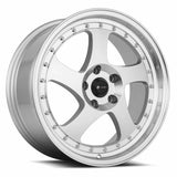 VORS VR2 15" 4x100 Silver Machine Face Lip Chrome Rivet by VORS Wheels VR02158040020S