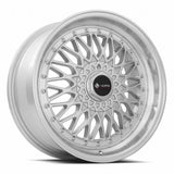 VORS VR3 17" 5x115 Silver Machine Lip Chrome Rivet by VORS Wheels VR03178510H30S-515
