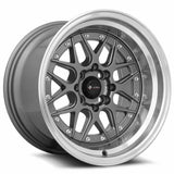 VORS VR7 16" 4x98 Gun Metal Machine Lip Chrome Rivet by VORS Wheels