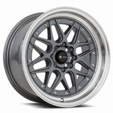 VORS VR7 15" 4x108 Gun Metal Machine Lip Chrome Rivet by VORS Wheels