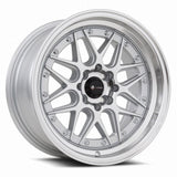 VORS VR7 15" 4x108 Silver Machine Face Lip Chrome Rivet by VORS Wheels