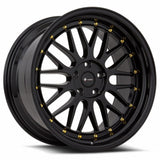 VORS VR8 17" 5x115 All Black Gold Rivet by VORS Wheels VR08178051435GB-515