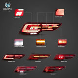 VLAND LED Tail Lights (Smoked) - VW / Mk8 / Golf R OPEN BOX)