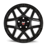 Mamba M23 18" 5x127 Gloss Black w/ Machined Ball Cut by Mamba Offroad Wheels M238973N125