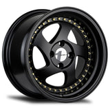 Avid 1 AV-19 15" 4x100 Black/Gold Rivets by Avid1 Wheels AV1915804C25BG