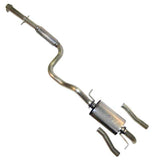 Techtonics Visible Under Rear Valance (No Cut-Out) / With Resonator / Borla Techtonics Aluminized 2.5" Cat Back Exhaust (Fits 2.5") - VW / Mk4 / 1.8T / VR6 / Golf / Beetle / TDI 253-460TBV