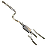 Techtonics Visible tailpipe without rear valance cut out / With Resonator / Borla Techtonics Stainless 2.5" Cat Back Exhaust (Fits 2.5") - VW / Mk4 / 1.8T / VR6 / Jetta / TDI 252-464TBV