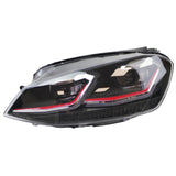 VLAND Full LED Headlights with Red Stripe (for Halogen Models) - VW Mk7 Golf (SCRATCH AND DENT)