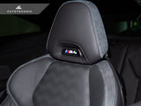 AutoTecknic Dry Carbon Front Seat Illuminated Emblem Cover - BMW M by AutoTecknic ATK-BM-0800-SMS-3