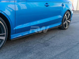 RW Carbon Audi 8V A3 S3 RS3 Carbon Fiber Side Skirt Extensions by RW Carbon audi8v003