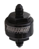 Turbosmart Billet Turbo Oil Feed Filter w/44 Micron Pleated Disc -4AN Male Inlet - Black by Turbosmart TS-0804-1002