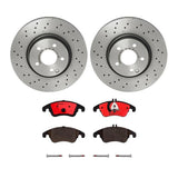 Brembo OE Front Brake Kit (Prem NAO Ceramic Pads/Prem UV Coat Rotors) - Mercedes by Brembo KT00010-BRE