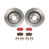 Brembo OE Rear Brake Kit (Prem NAO Ceramic Pads/Prem UV Coat Rotors) - 99-04 Jeep Grand Cherokee by Brembo KT00043-BRE