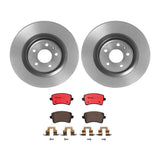 Brembo OE Rear Brake Kit (Prem NAO Ceramic Pads/Prem UV Coat Rotors) - 04-07 Jeep Liberty/04-06 Wrangler by Brembo KT00050-BRE