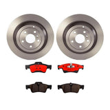 Brembo OE Front Brake Kit (Prem NAO Ceramic Pads/UV Coat Brake Discs) 18-19 Chevy Equinox/16-19 Malibu by Brembo KT00063-BRE
