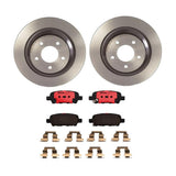 Brembo OE Rear Brake Kit (Prem NAO Ceramic Pads/Prem UV Coat Rotors) - 14-18 Infiniti Q50/14-15 Q60/09-20 Nissan 370Z by Brembo KT00120-BRE