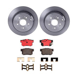 Brembo OE Rear Brake Kit (Prem NAO Ceramic Pads/Prem UV Coat Rotors) - 10-12 RDX/96-97 RL/2015 Honda Crosstour/05-11 CR-V by Brembo KT00122-BRE