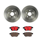 Brembo OE Rear Brake Kit (Prem NAO Ceramic Pads/Prem UV Coat Rotors) - 17-18 Toyota Corolla iM/13-19 Yaris/ by Brembo KT00131-BRE